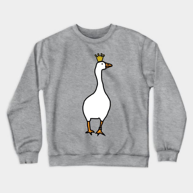 White Goose Wears Stolen Crown Crewneck Sweatshirt by ellenhenryart